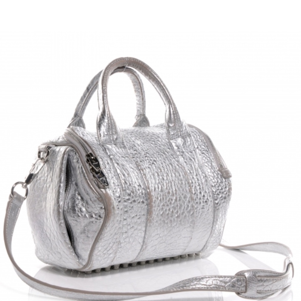 Alexander Wang Pebbled Leather Rocco Rhodium Silver Hardware